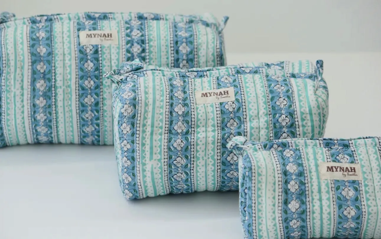 Moroccan Stripe Cosmetic Bags