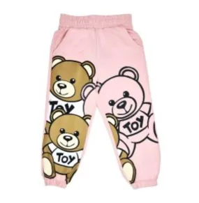 Moschino Track Pants 3 Bear Logo Pink