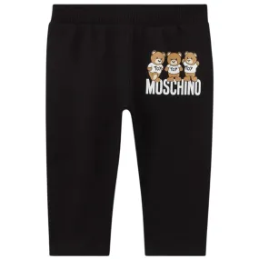 Moschino Track Pants Bear Logo Black