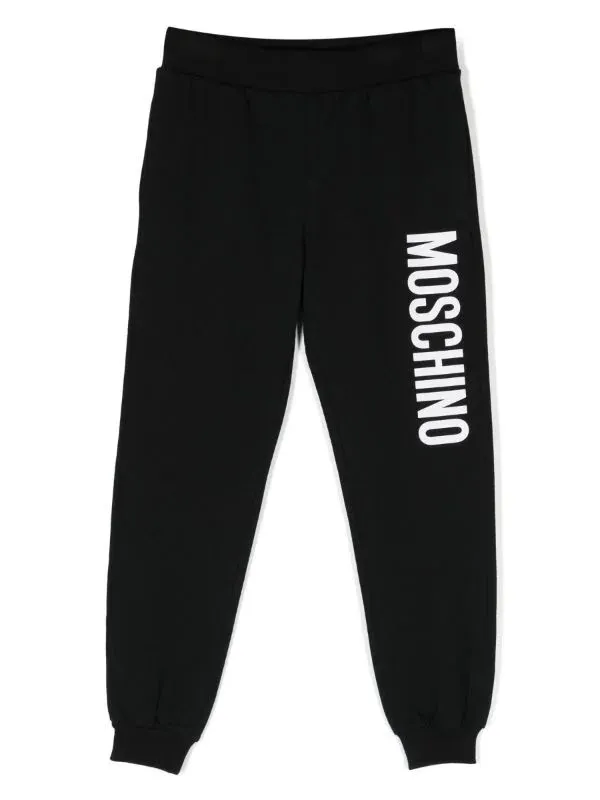 Moschino Trackpants Vertical Logo Black