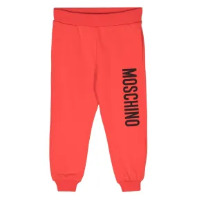 Moschino Trackpants Vertical Logo Red