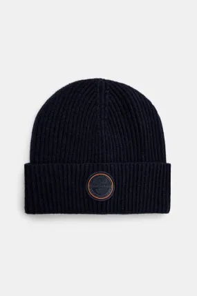 Napapijri wool beanie F-Singine Cap navy blue color NP0A4I861761