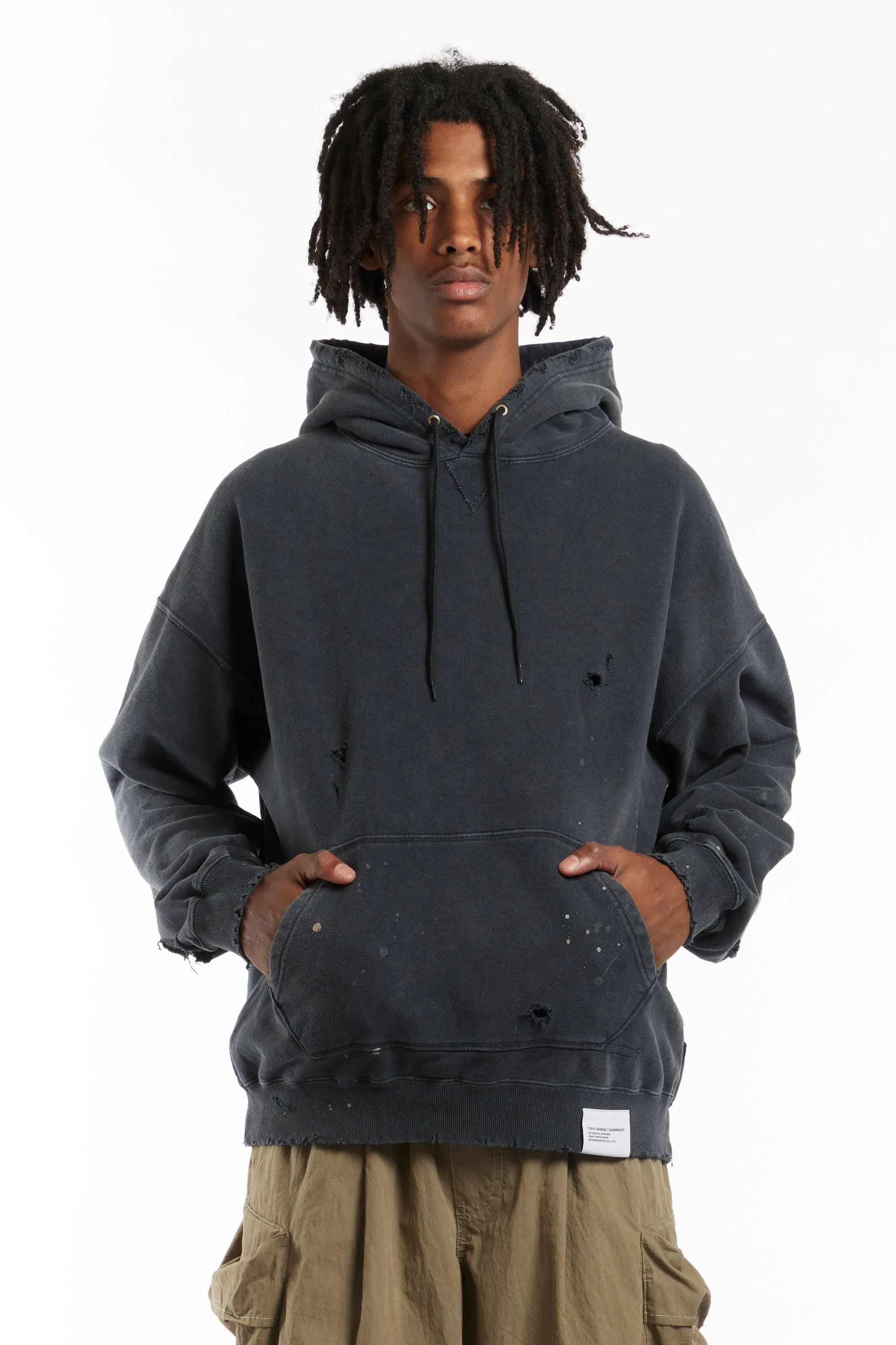 NEIGHBORHOOD - DAMAGE HOODED SWEATSHIRT