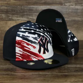 New York Yankees 2022 4th of July Stars And Stripes 59Fifty Fitted Hat | Navy 59Fifty