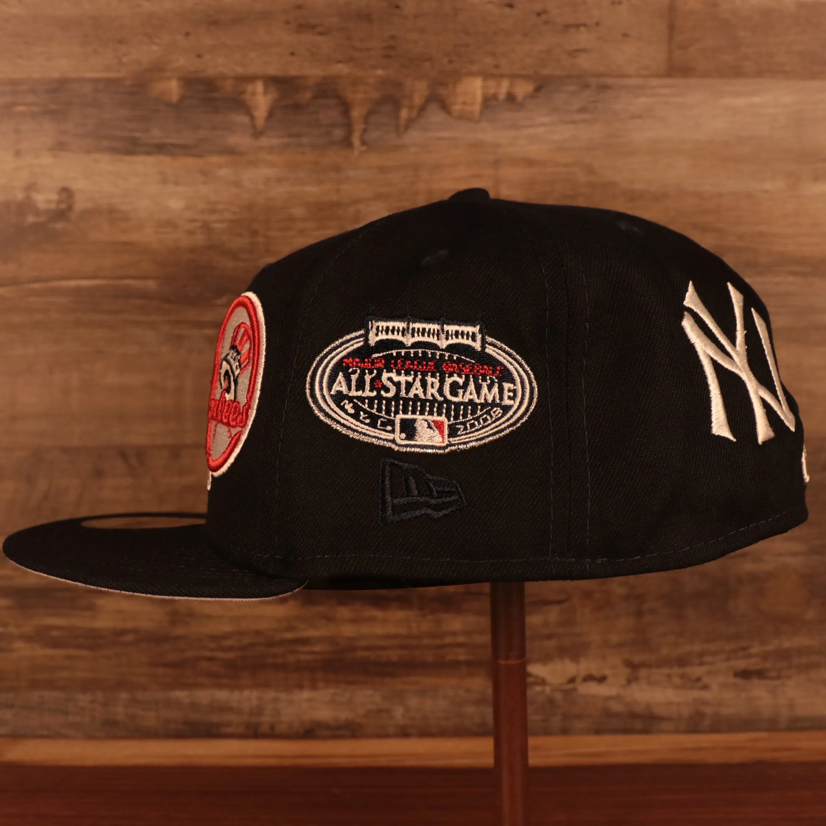 New York Yankees Patch Pride All Over Gray Bottom Side Patch 59Fifty Fitted Cap