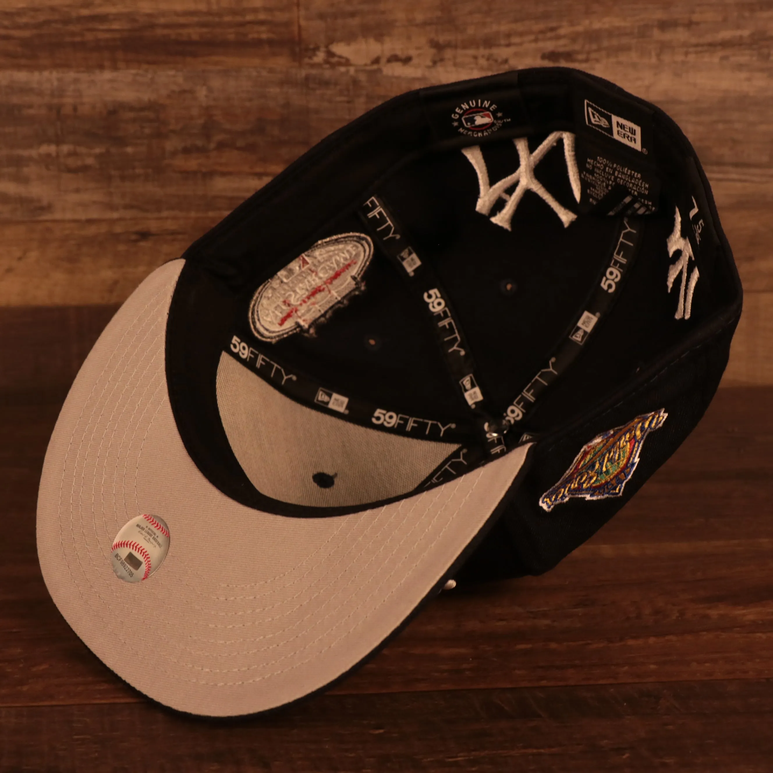 New York Yankees Patch Pride All Over Gray Bottom Side Patch 59Fifty Fitted Cap