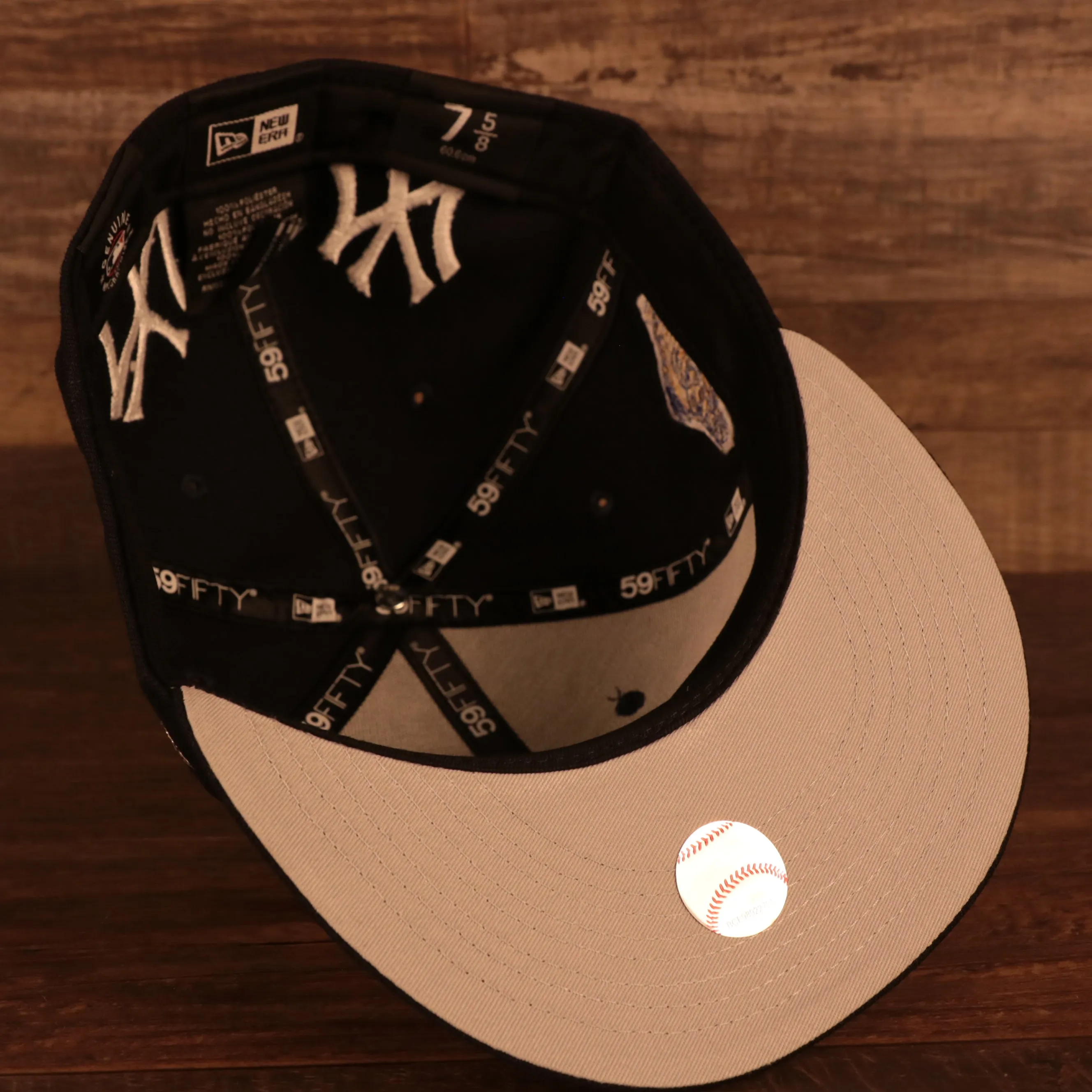 New York Yankees Patch Pride All Over Gray Bottom Side Patch 59Fifty Fitted Cap