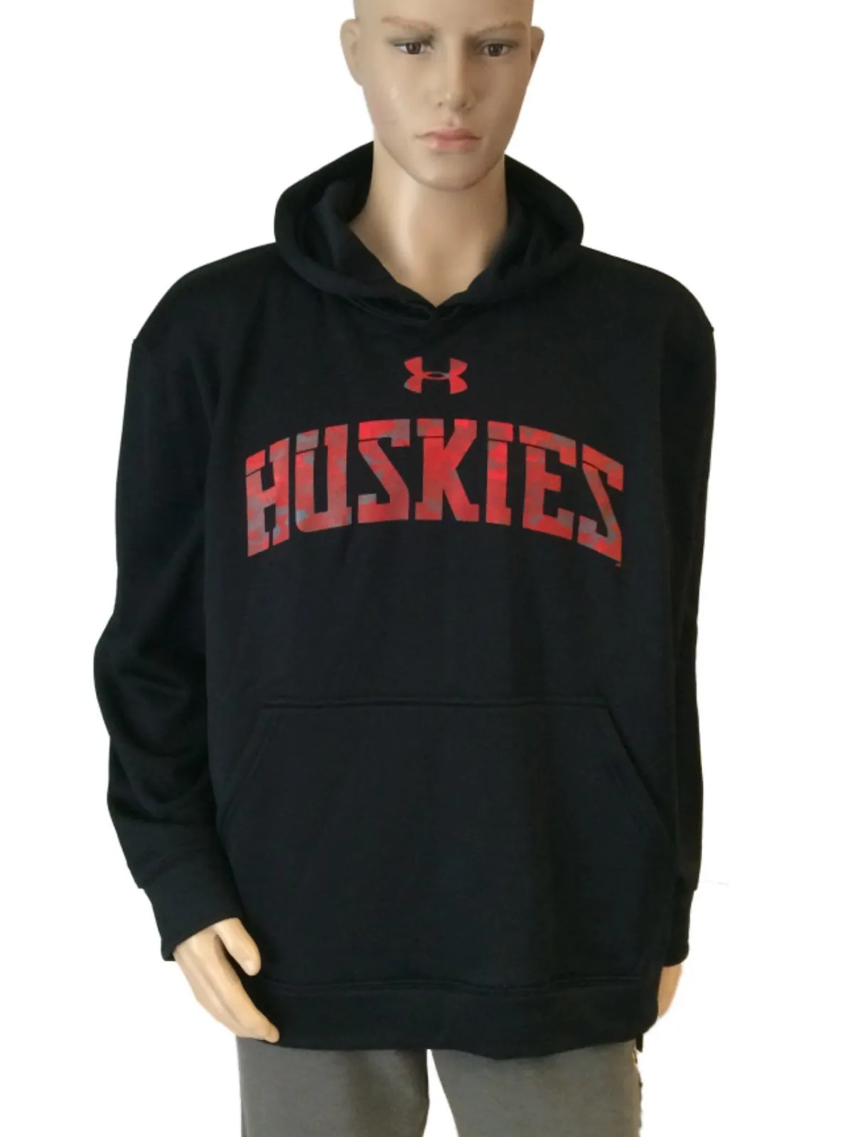 Northern Illinois Huskies Under Armour Storm Loose Black LS Hoodie Sweatshirt(L)