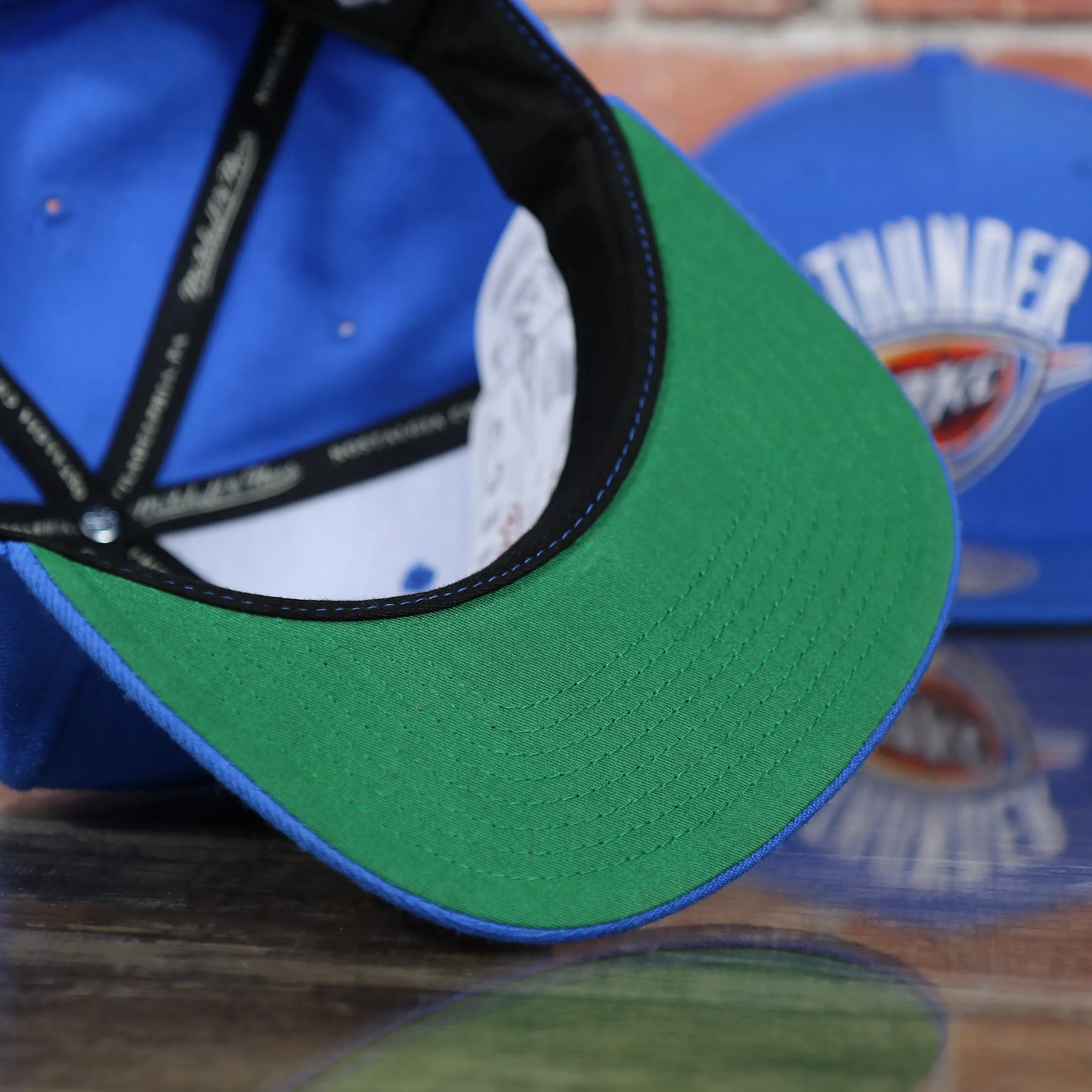 Oklahoma City Thunder Green Bottom 9Fifty Snapback Cap | Royal Blue