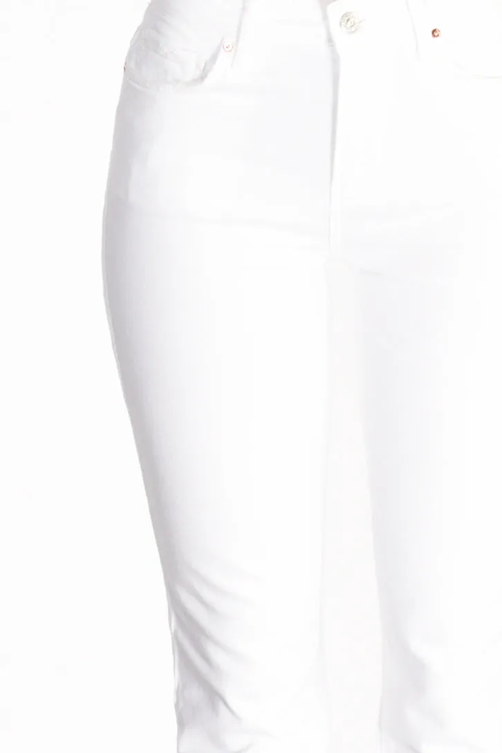 Paige Jeans Sigaretta Bianco Donna