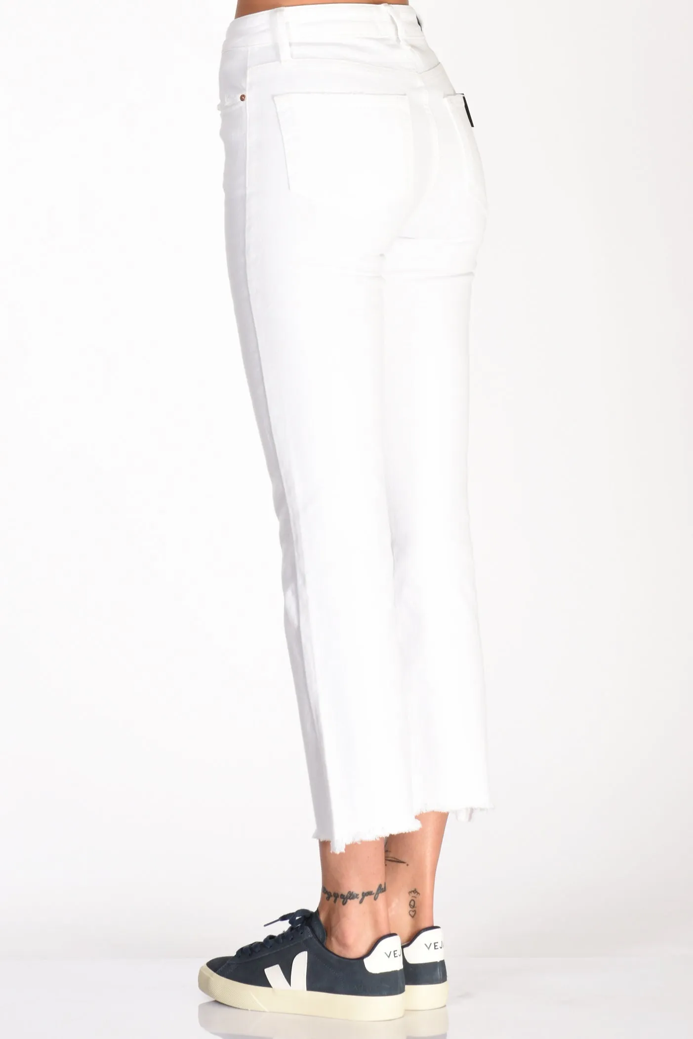 Paige Jeans Sigaretta Bianco Donna