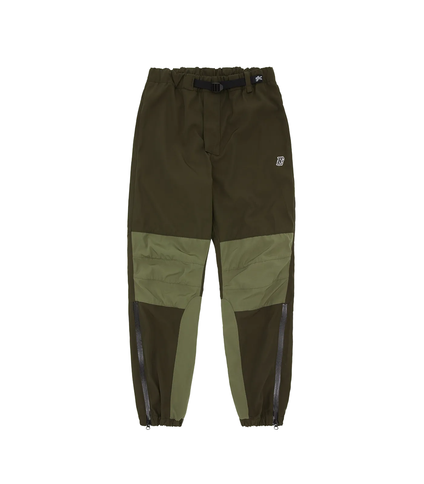 PANELLED SHELL TRACKPANTS - DARK GREEN