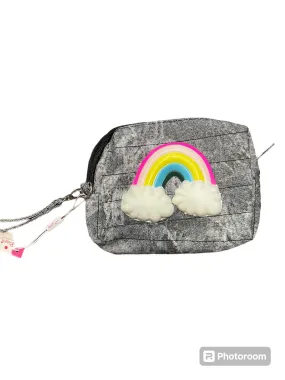 pencil bag with puff rainbow