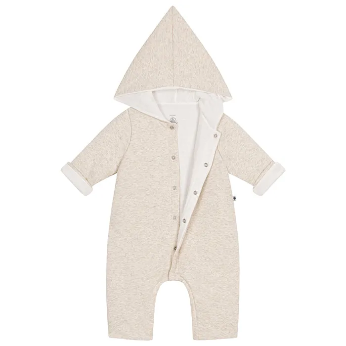 Petit Bateau Baby Padded Jumpsuit With Hood Montelimar Beige