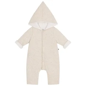 Petit Bateau Baby Padded Jumpsuit With Hood Montelimar Beige