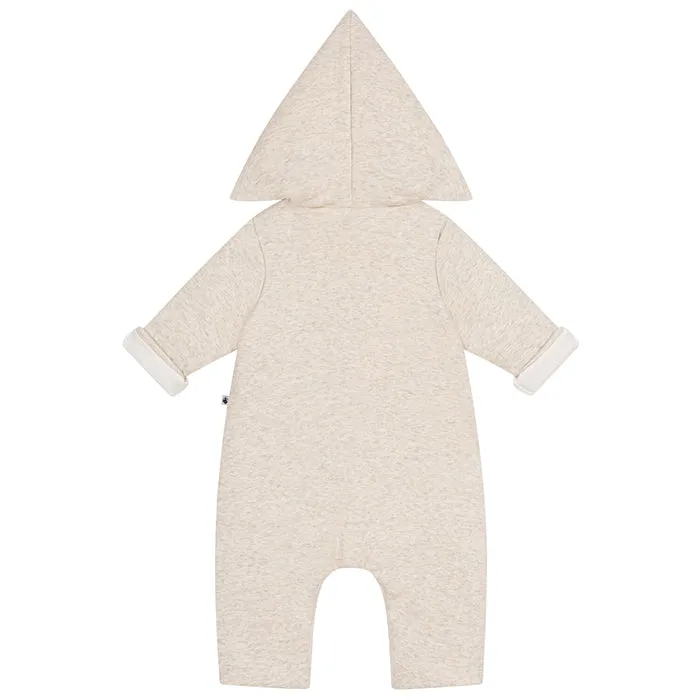 Petit Bateau Baby Padded Jumpsuit With Hood Montelimar Beige