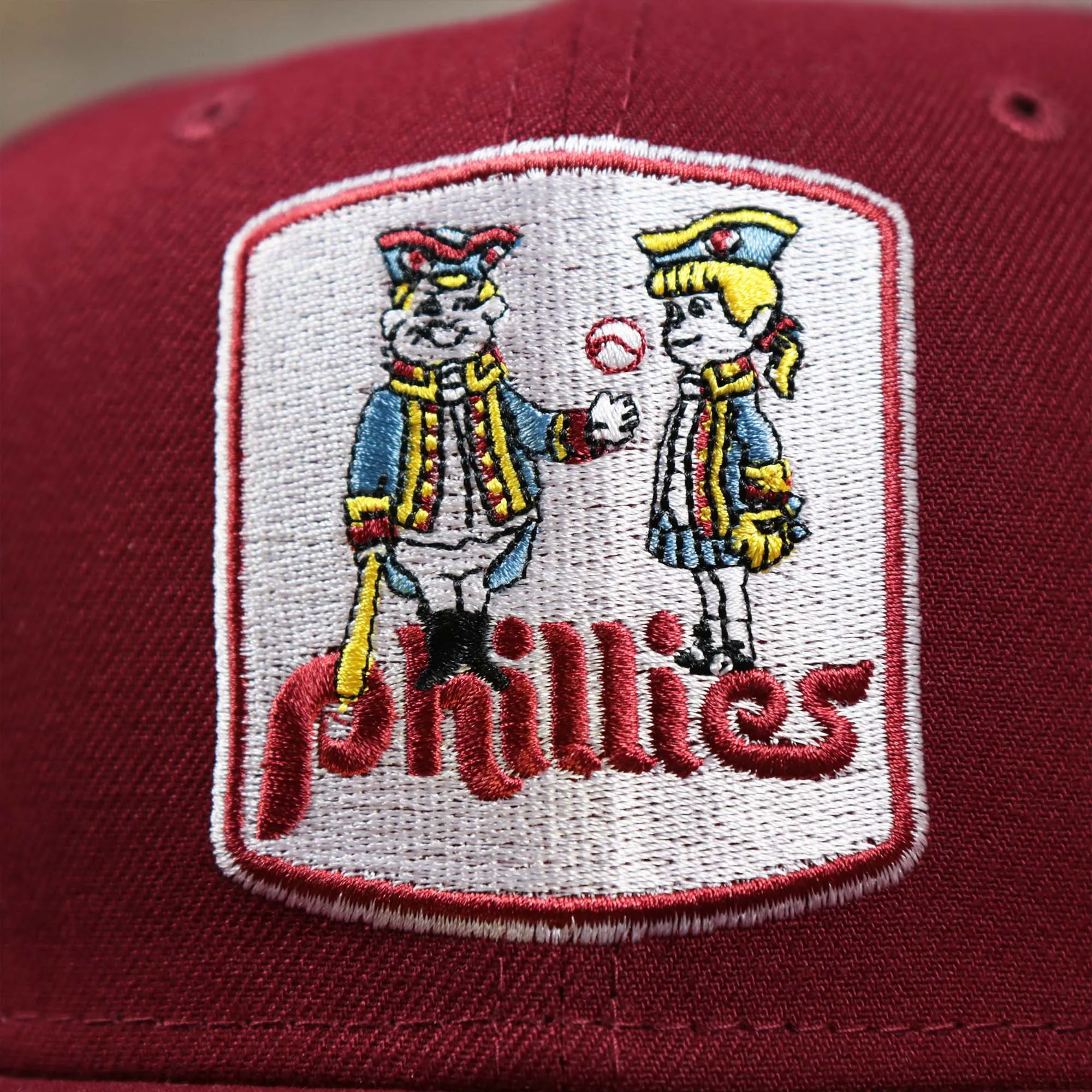 Phil and Phyllis Quakers Cooperstown 1980 World Series Retro Philadelphia Phillies 59Fifty Fitted Cap | New Era Cardinal