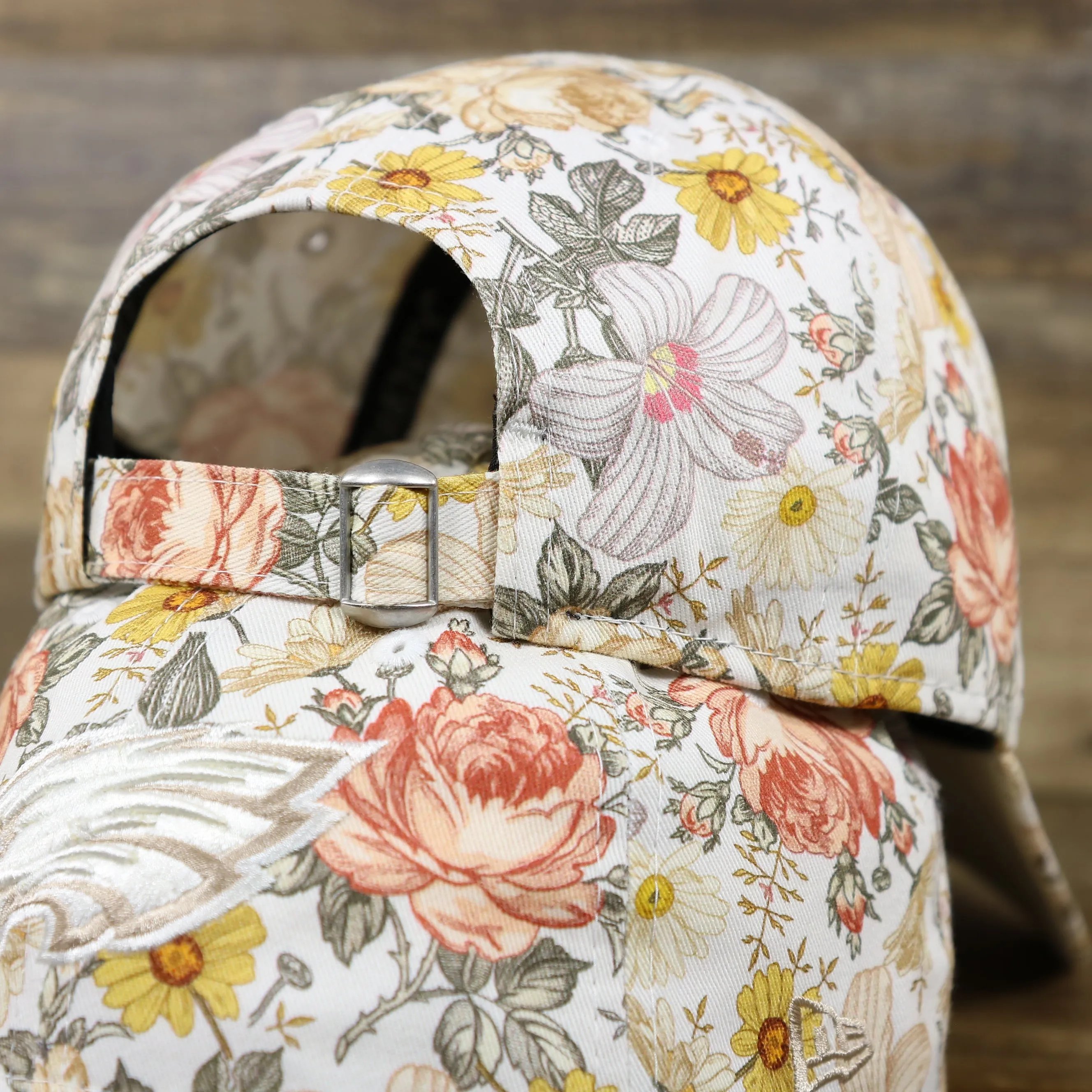 Philadelphia Eagles Women's All Over Sunflower Rose Floral Fall Flower Bloom Print Ladies' Ball Cap