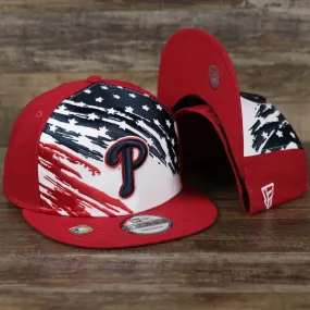 Philadelphia Phillies 2022 4th of July Stars And Stripes 9Fifty Snapback | Red Snapback