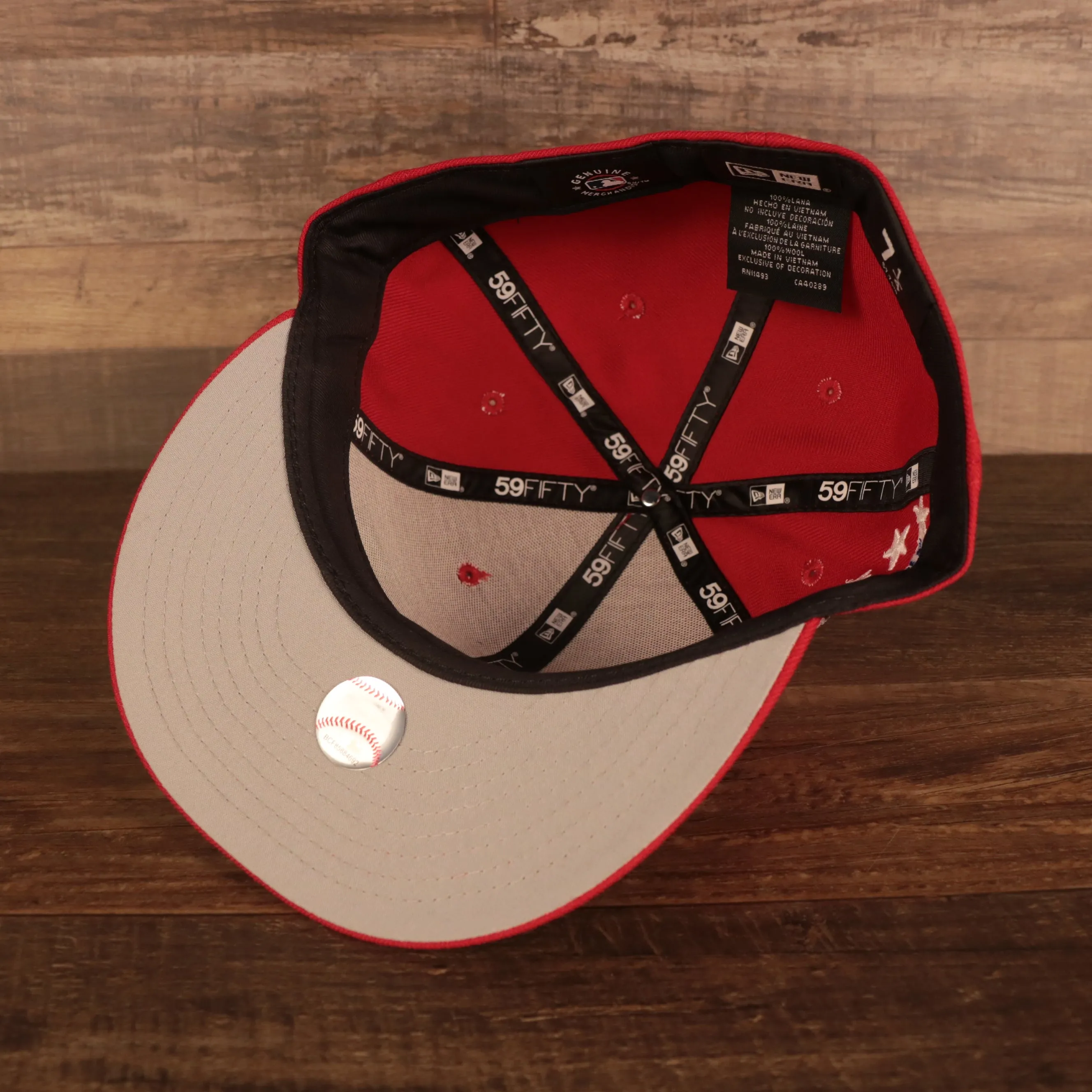 Philadelphia Phillies Iced Out Side Patch Bell 1776 Gray Bottom Crystal Icons 59Fifty Fitted Cap