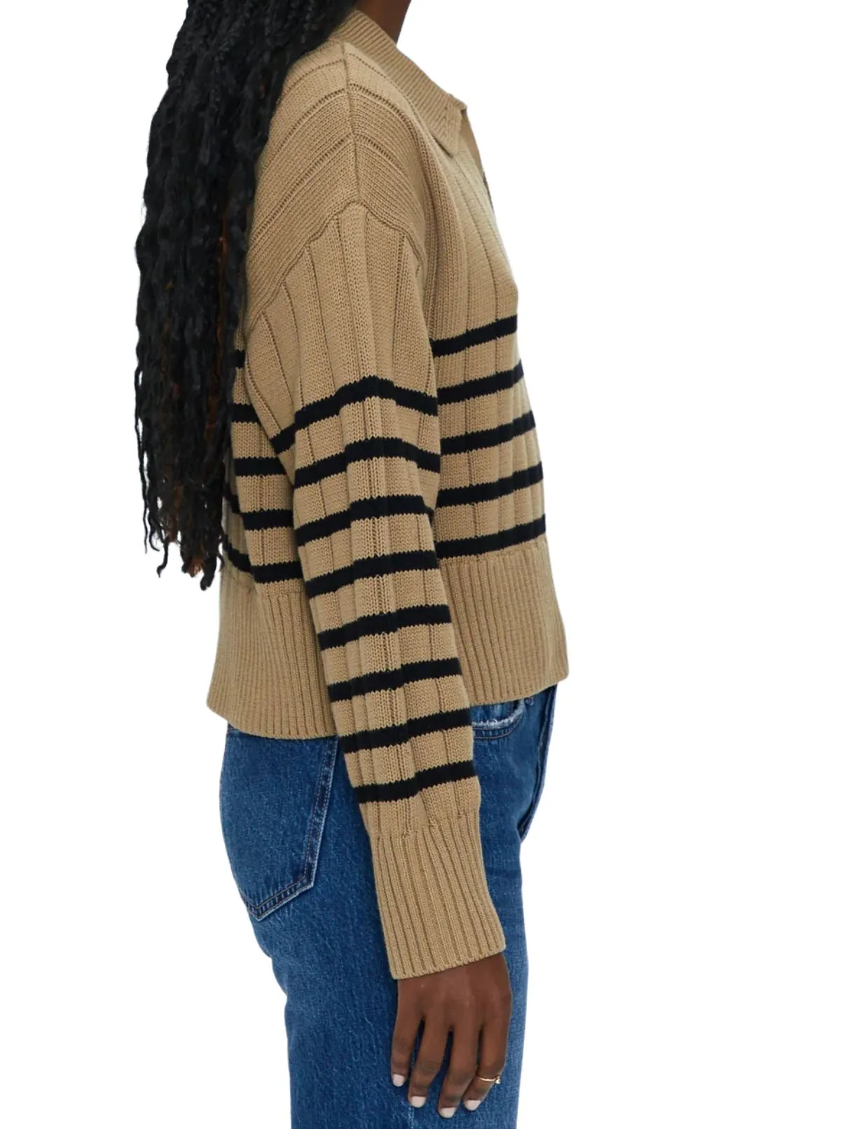 Pistola Arlo Sweater in Tan/Black Stripe