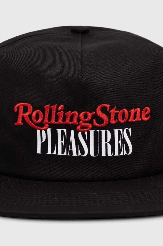 PLEASURES cotton baseball cap black color