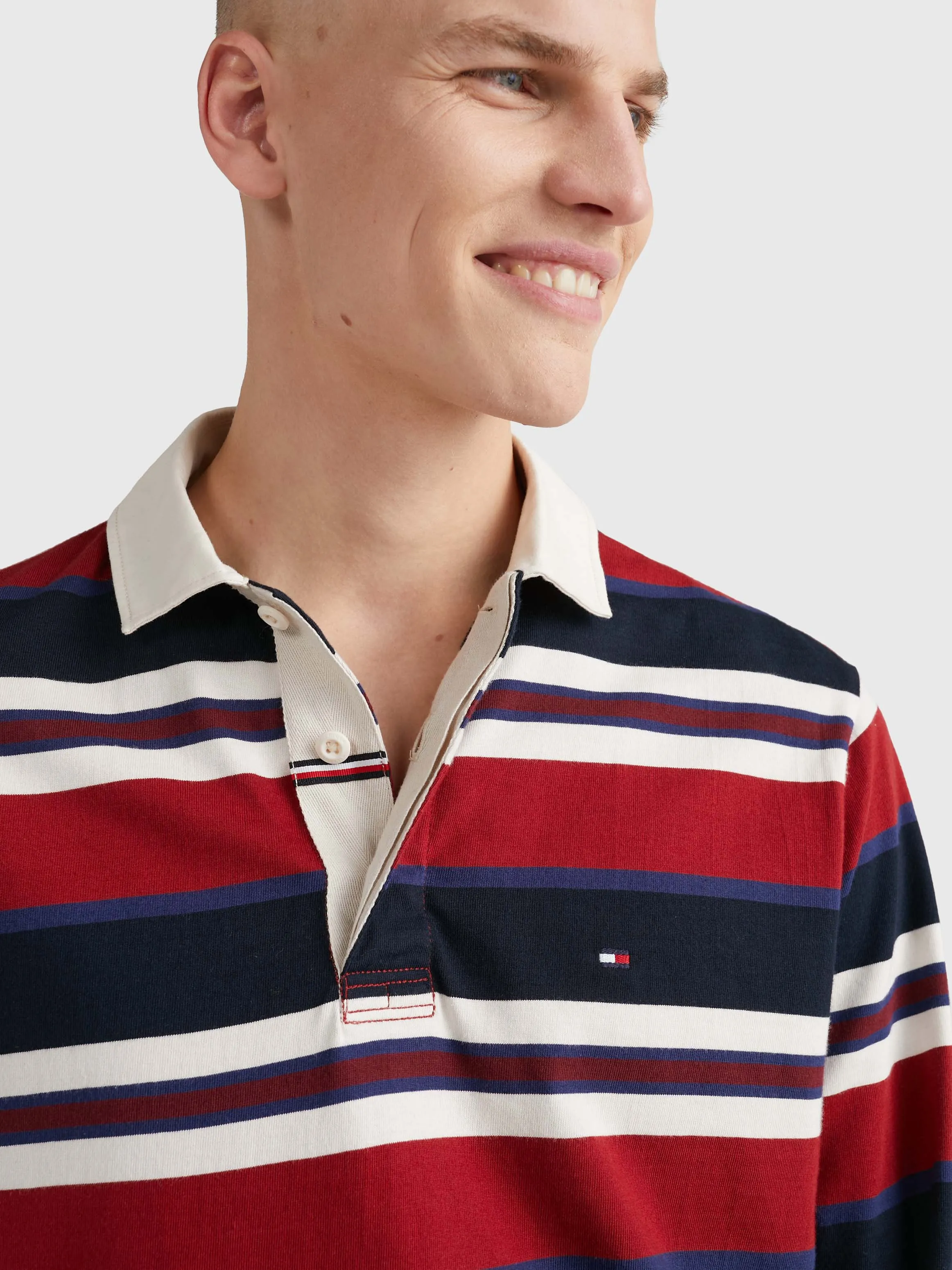 Prep Stripe Casual Fit Rugby Shirt | Sweatshirts & Hoodies | Tommy Hilfiger