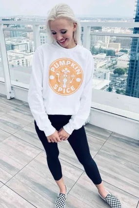 PUMPKIN SPICE GRAPHIC SWEATSHIRT PLUS SIZE