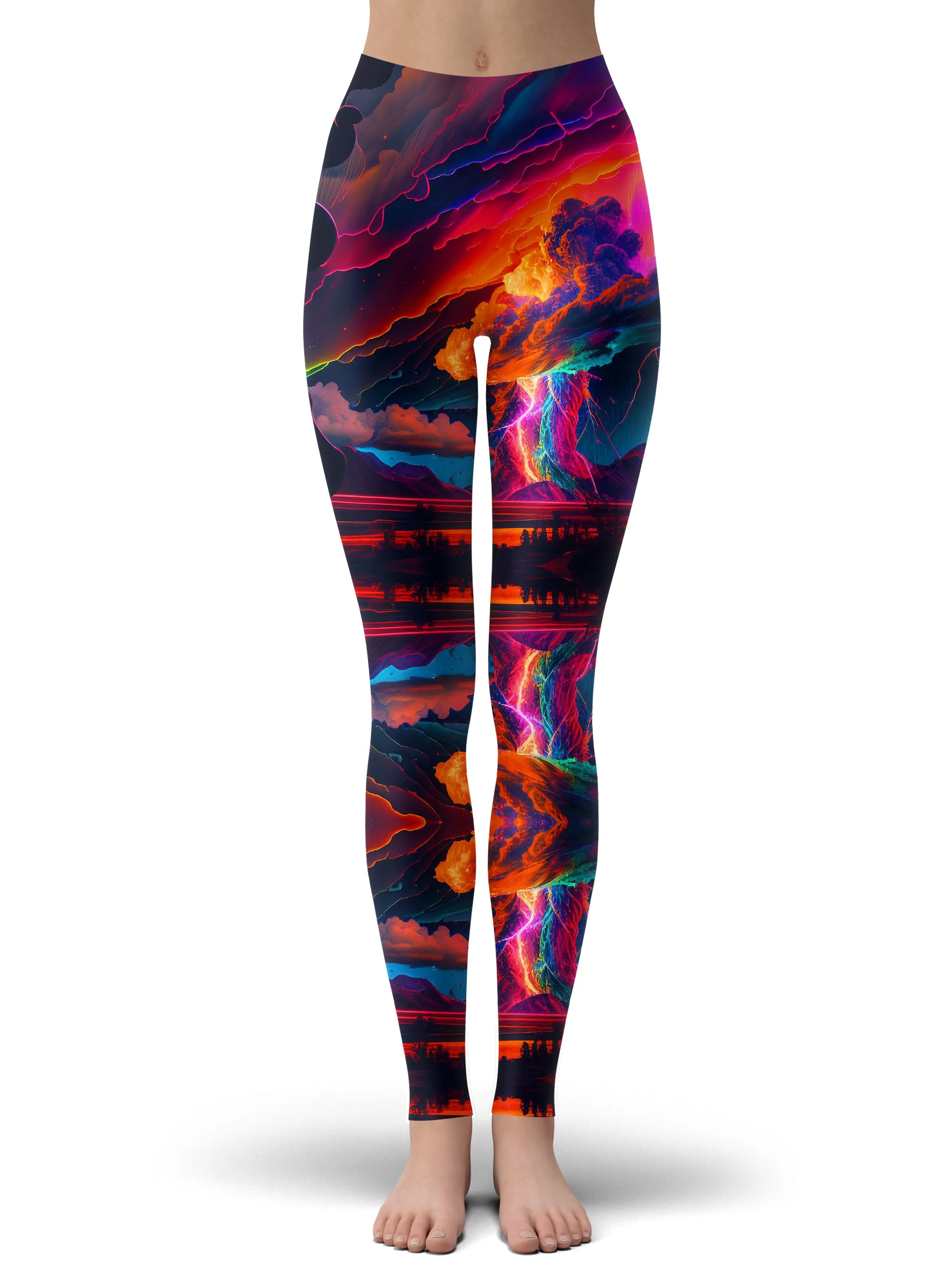 Rainbow Storm Zip-Up Hoodie and Leggings Combo