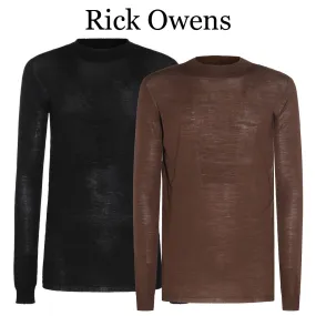 RICK OWENS  |Wool Plain Designers Sweaters