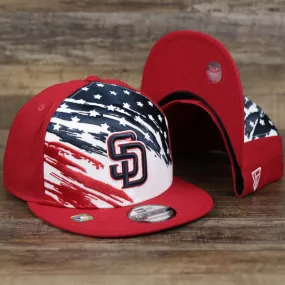 San Diego Padres 2022 4th of July Stars And Stripes 9Fifty Snapback | Red Snapback