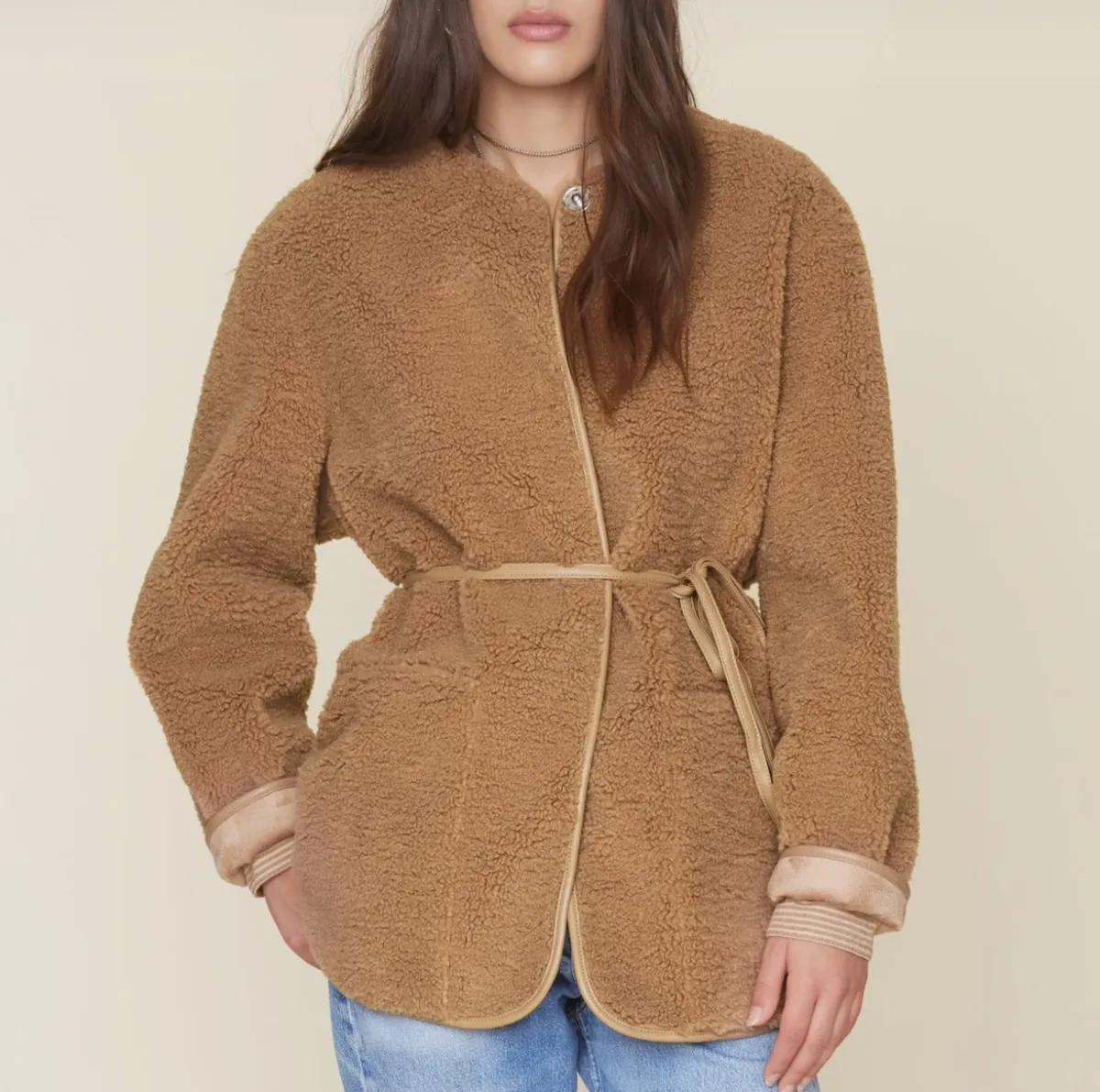 Sinclair Suede Coat - Driftwood