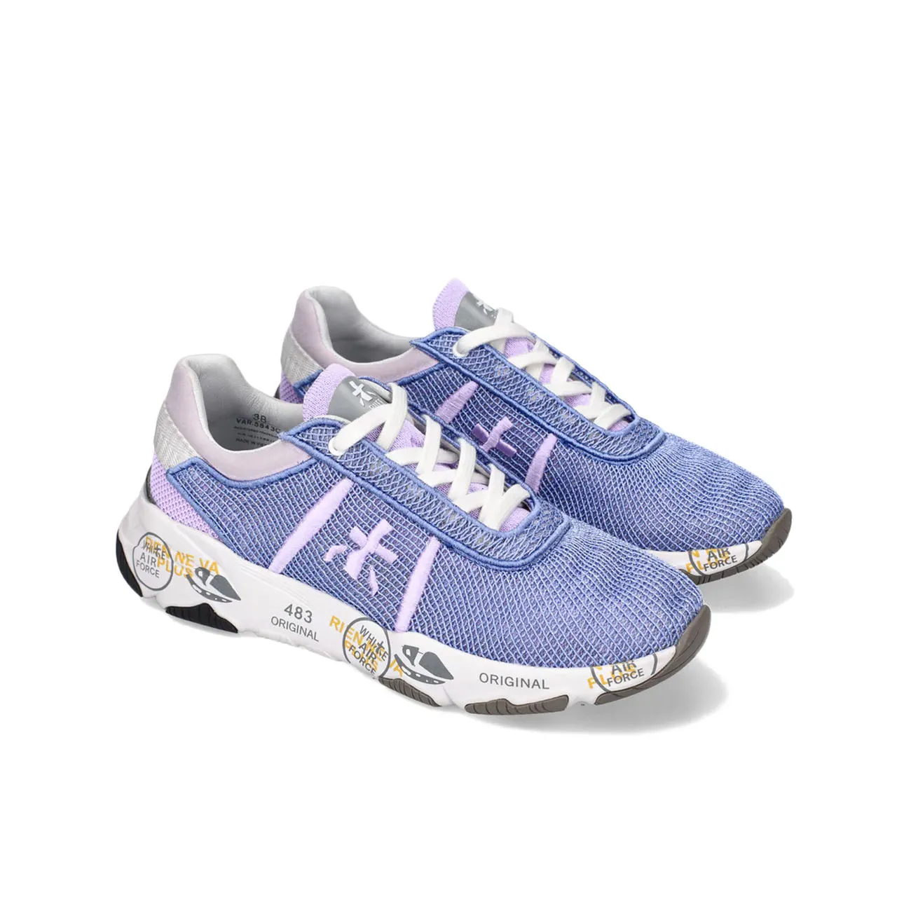 SNEAKERS BUFF Donna Lilac White Blue