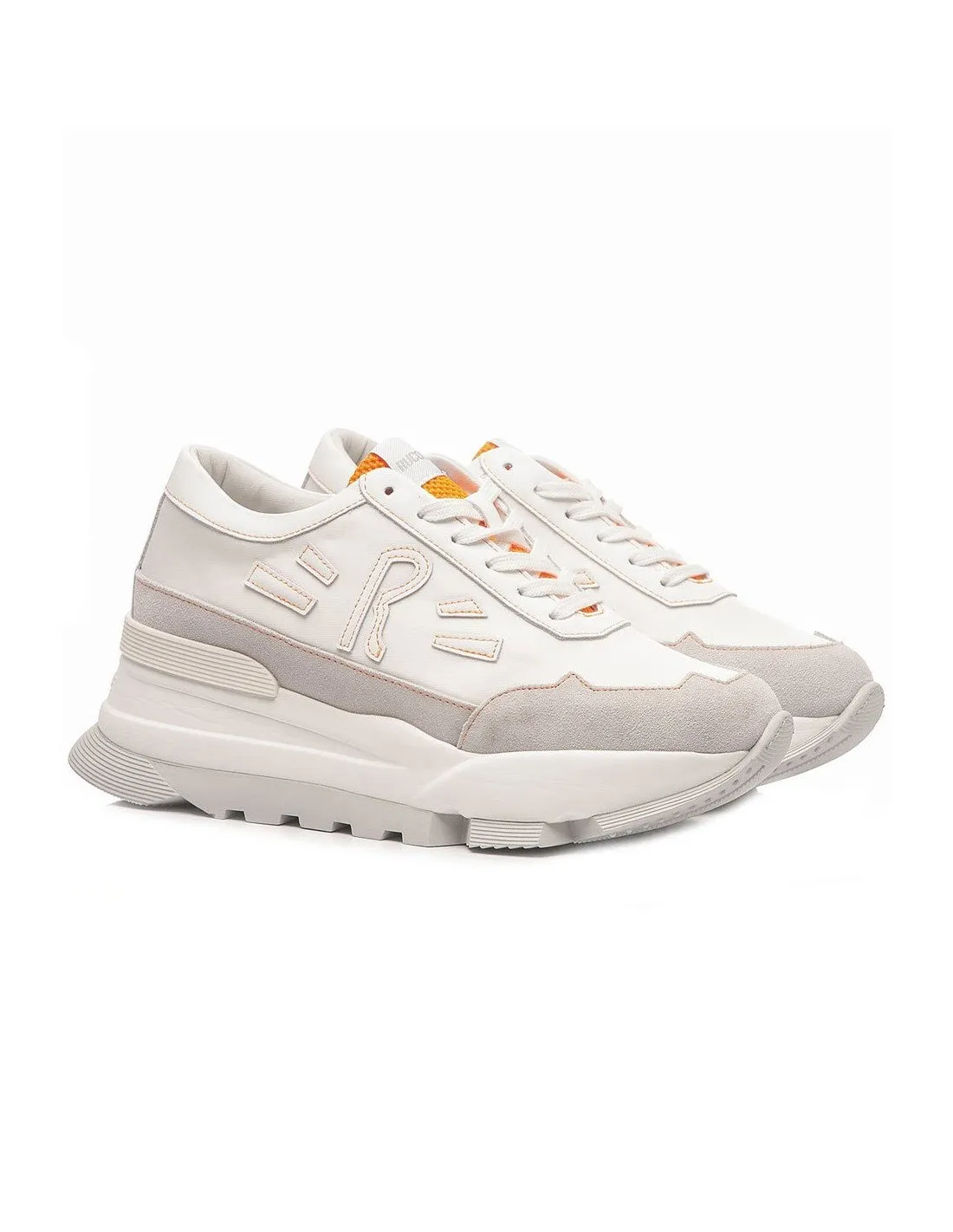 Sneakers Rucoline donna Aki 300 bomber bianco arancio