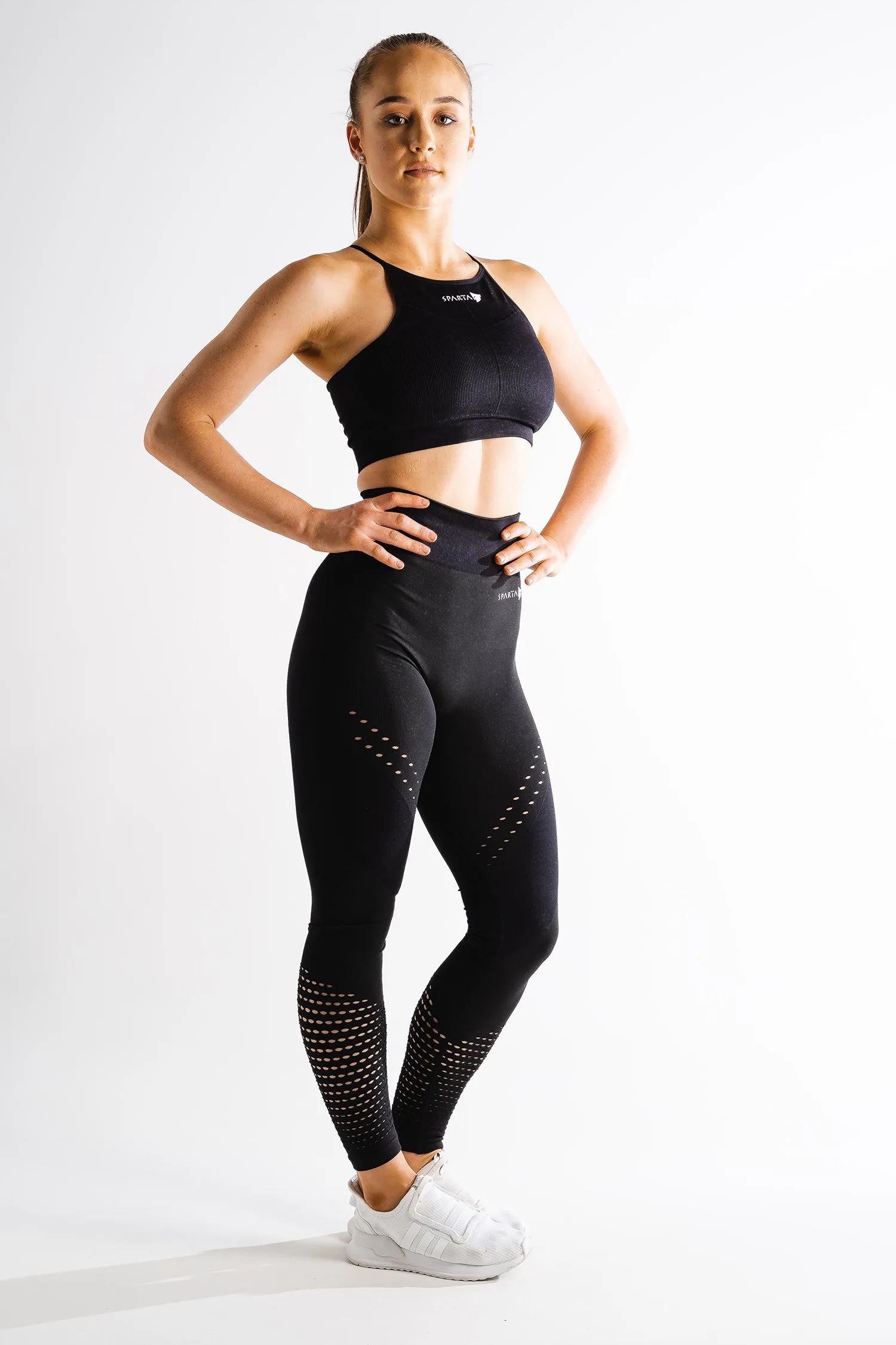 Sparta Laconic Seamless Leggings - Black