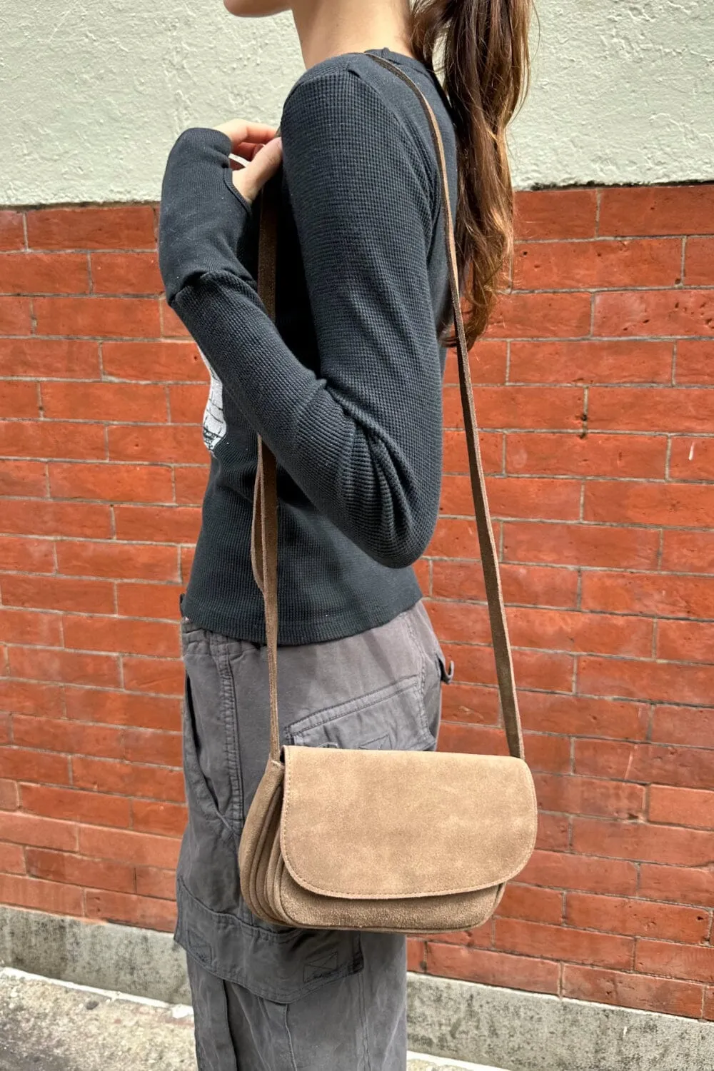 Suede Saddle Bag