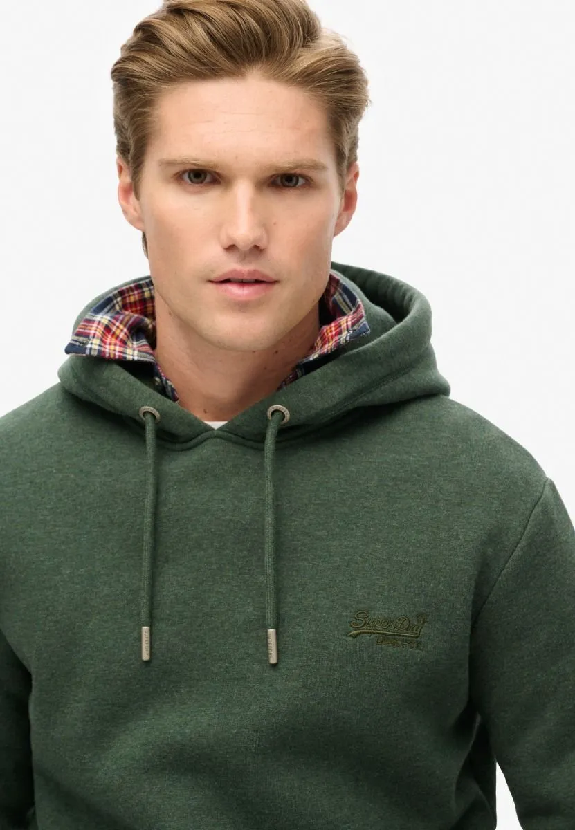 Superdry Essential Logo Overhead Hooded Sweatshirts Deep Forest Green