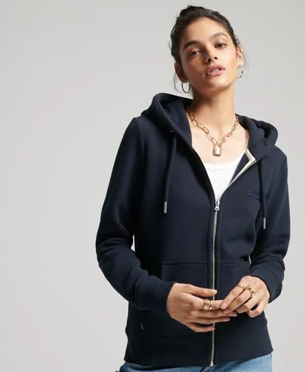 Superdry Womens Vintage Zip Up Hooded Sweatshirts Eclipse