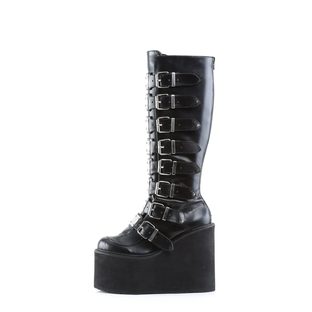 Swing-815 Knee High 8 Buckle Platform