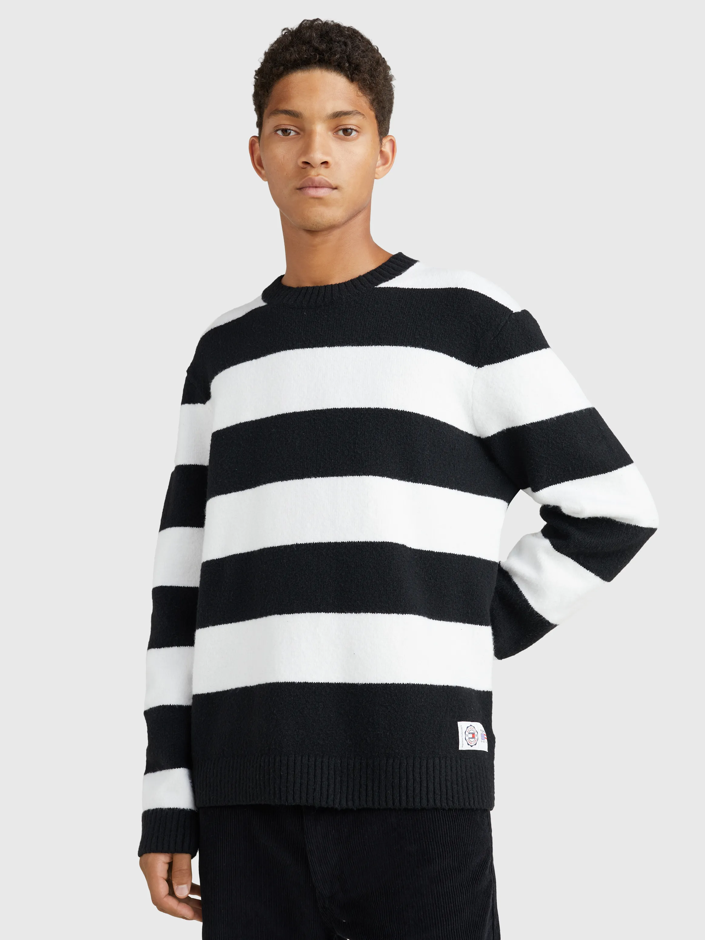 Textured Stripe Relaxed Fit Jumper | Sweatshirts & Hoodies | Tommy Jeans