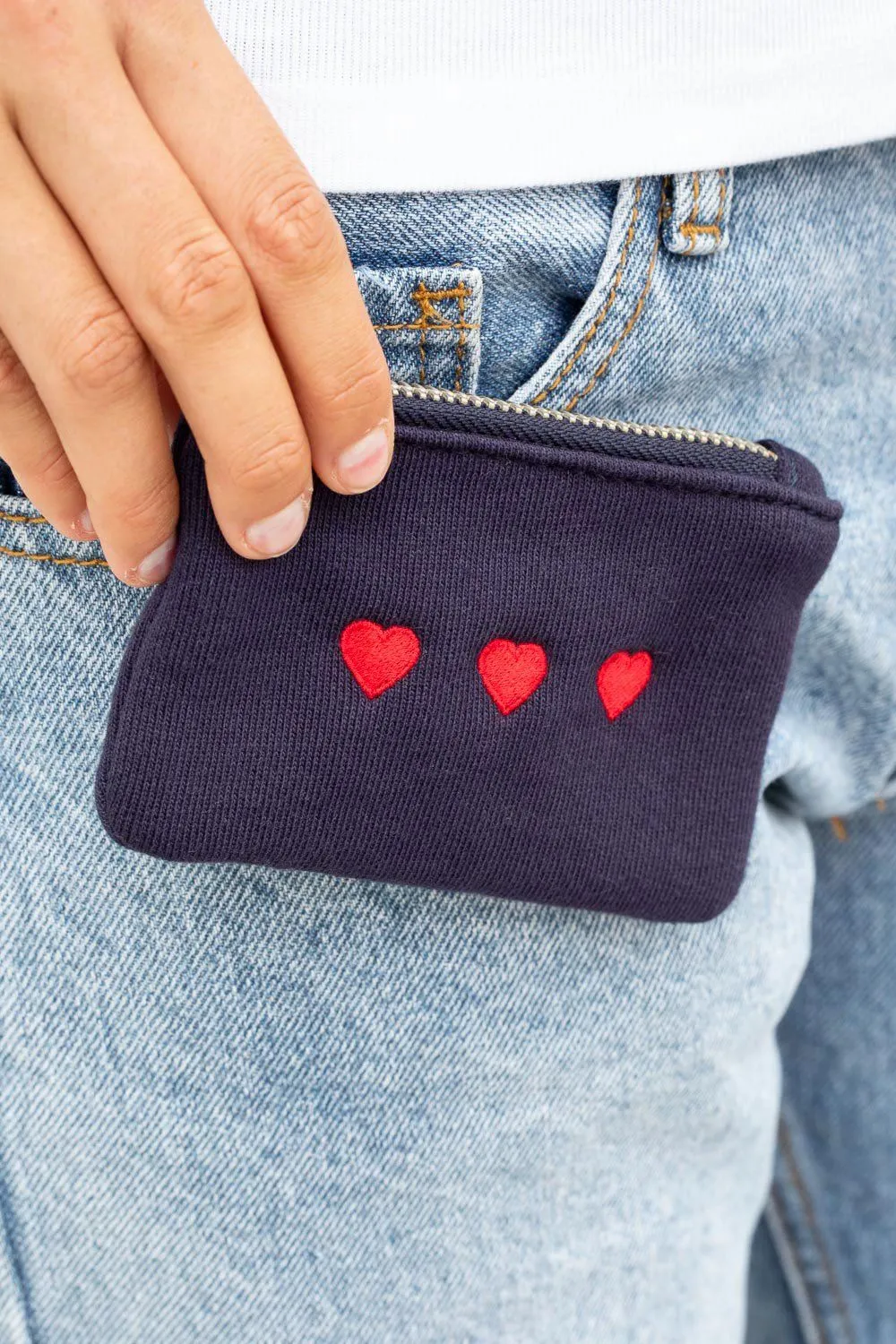 Three Heart Coin Purse