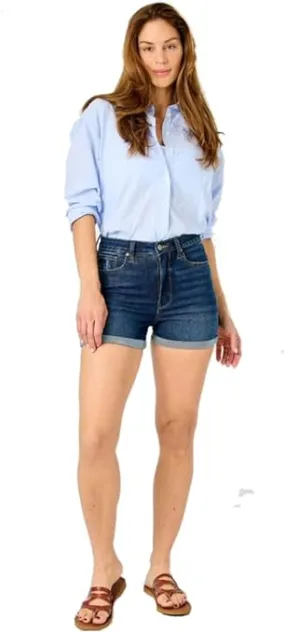 Tummy Control Cool Denim Shorts