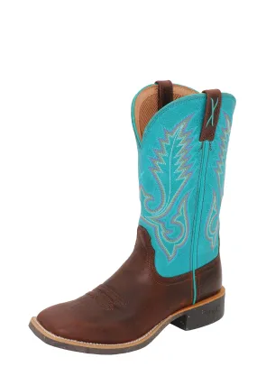 Twisted X Ladies 11 Tech X 2 Boot - Chocolate Truffle/Ocean Blue - TCWXTR008