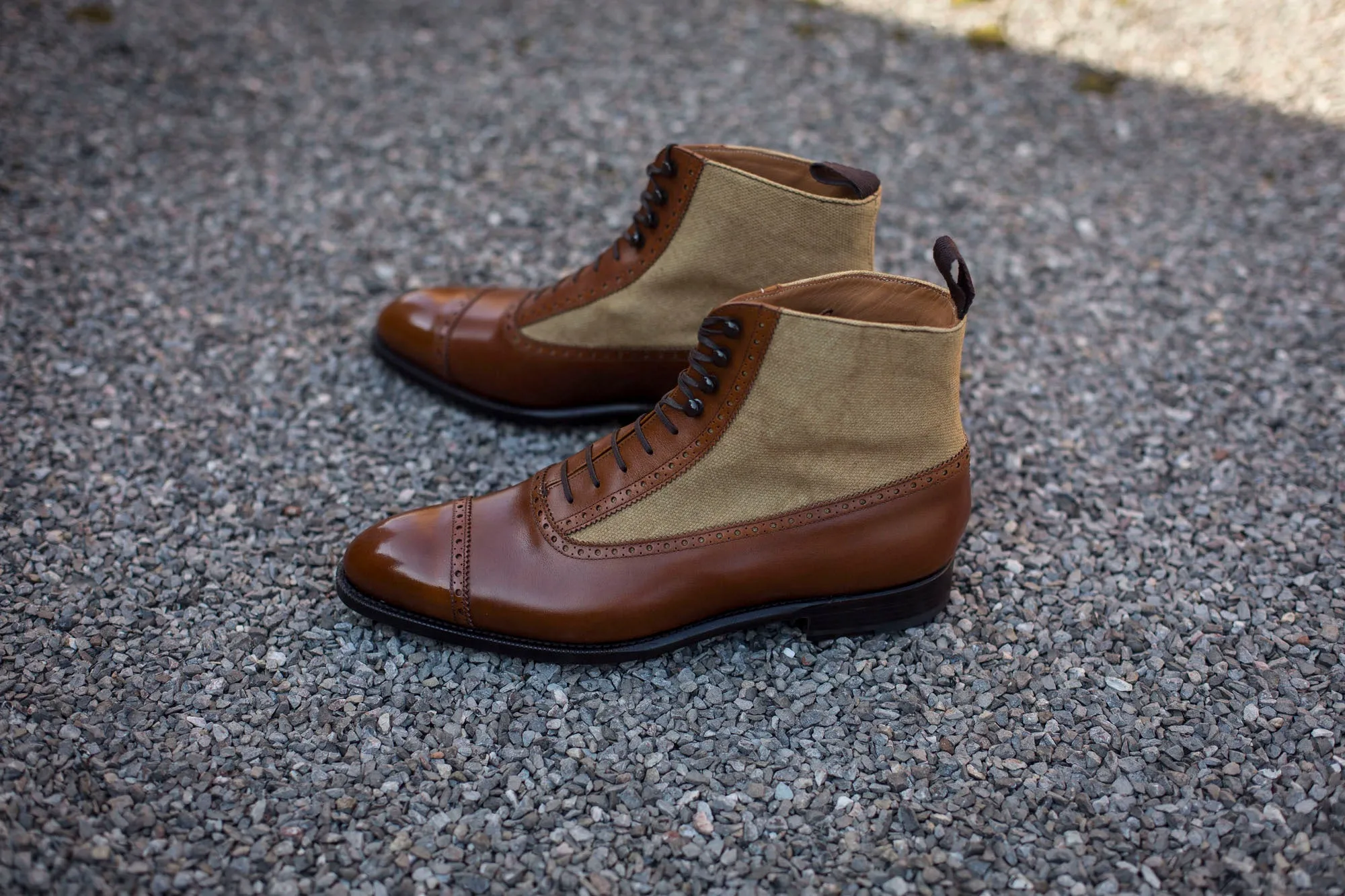 Tyler - MTO - Maple Calf / Hemp Canvas - NGT Last - Single Leather Sole