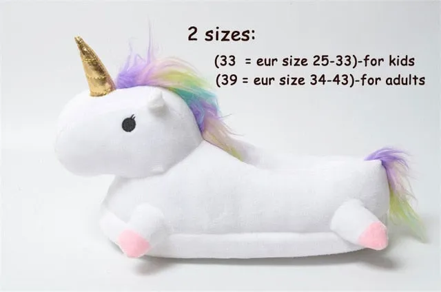 Unicorn Slippers Cartoon Animal Claw Kigurumi Onesies Pajama Shoes Kid Adult Kawaii Funny Casual style Cosplay Prop Party Wear