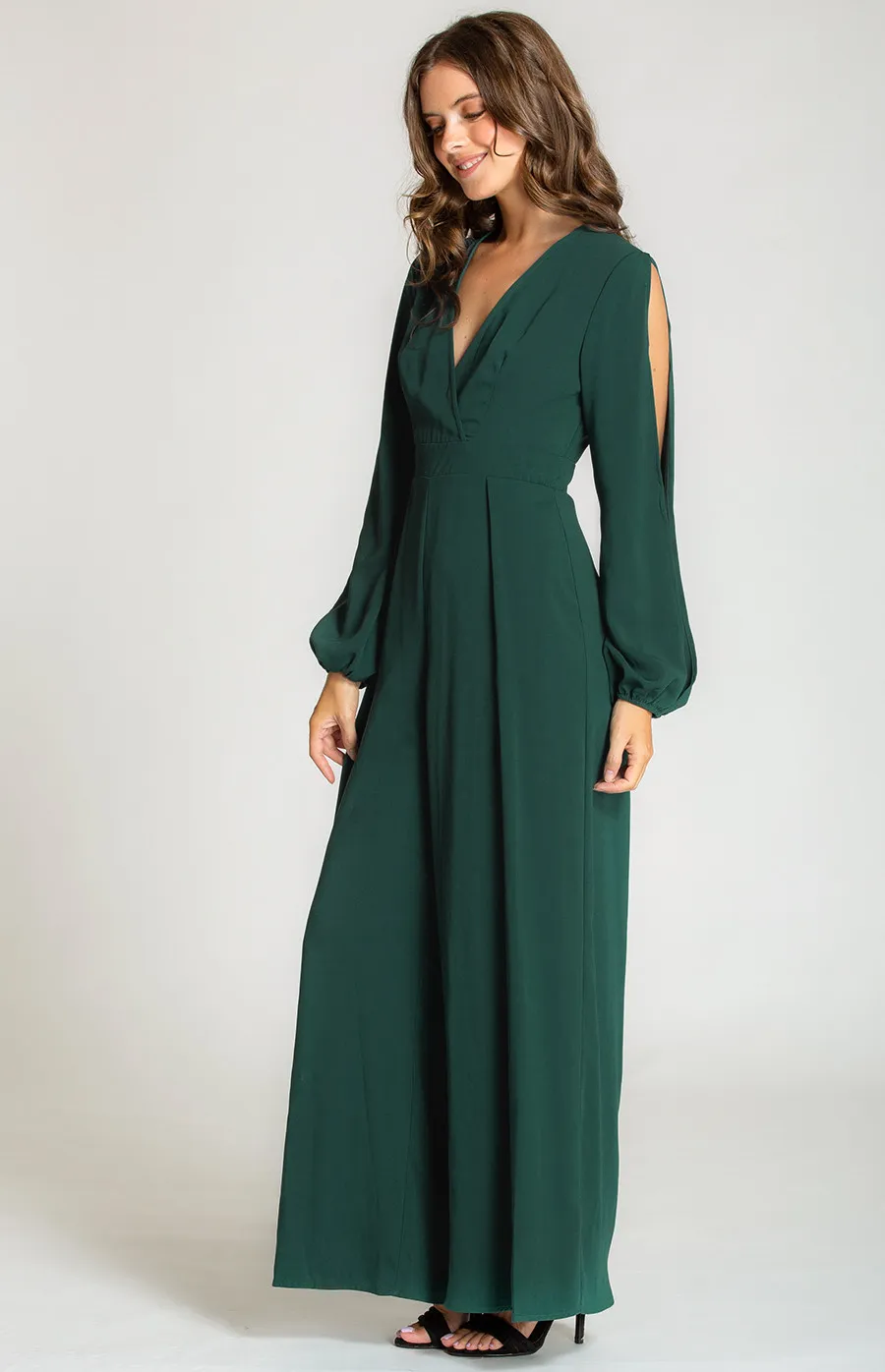 V-Neck Split Sleeve Jumpsuit (SJP310-2A) 