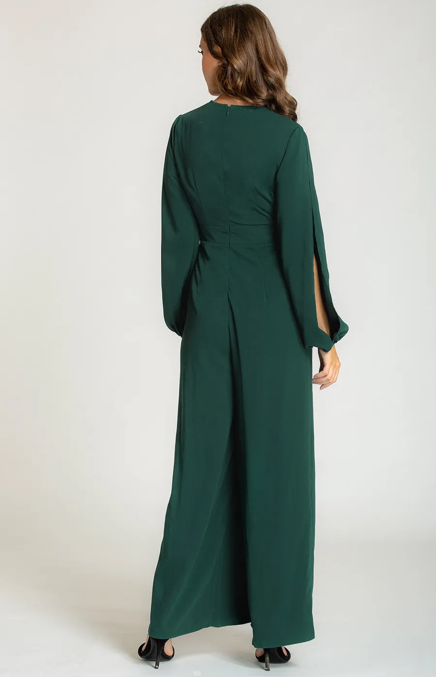 V-Neck Split Sleeve Jumpsuit (SJP310-2A) 