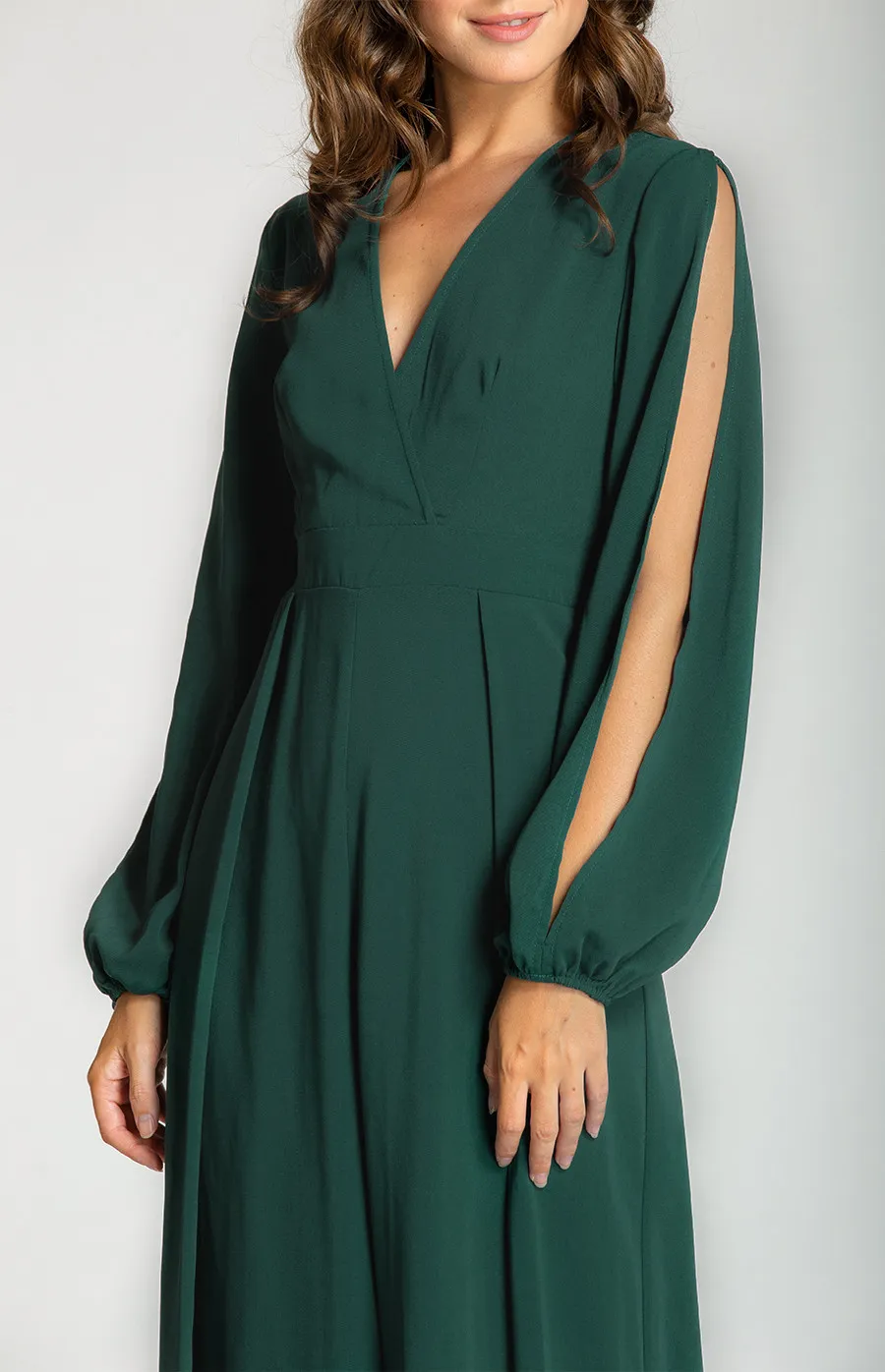 V-Neck Split Sleeve Jumpsuit (SJP310-2A) 