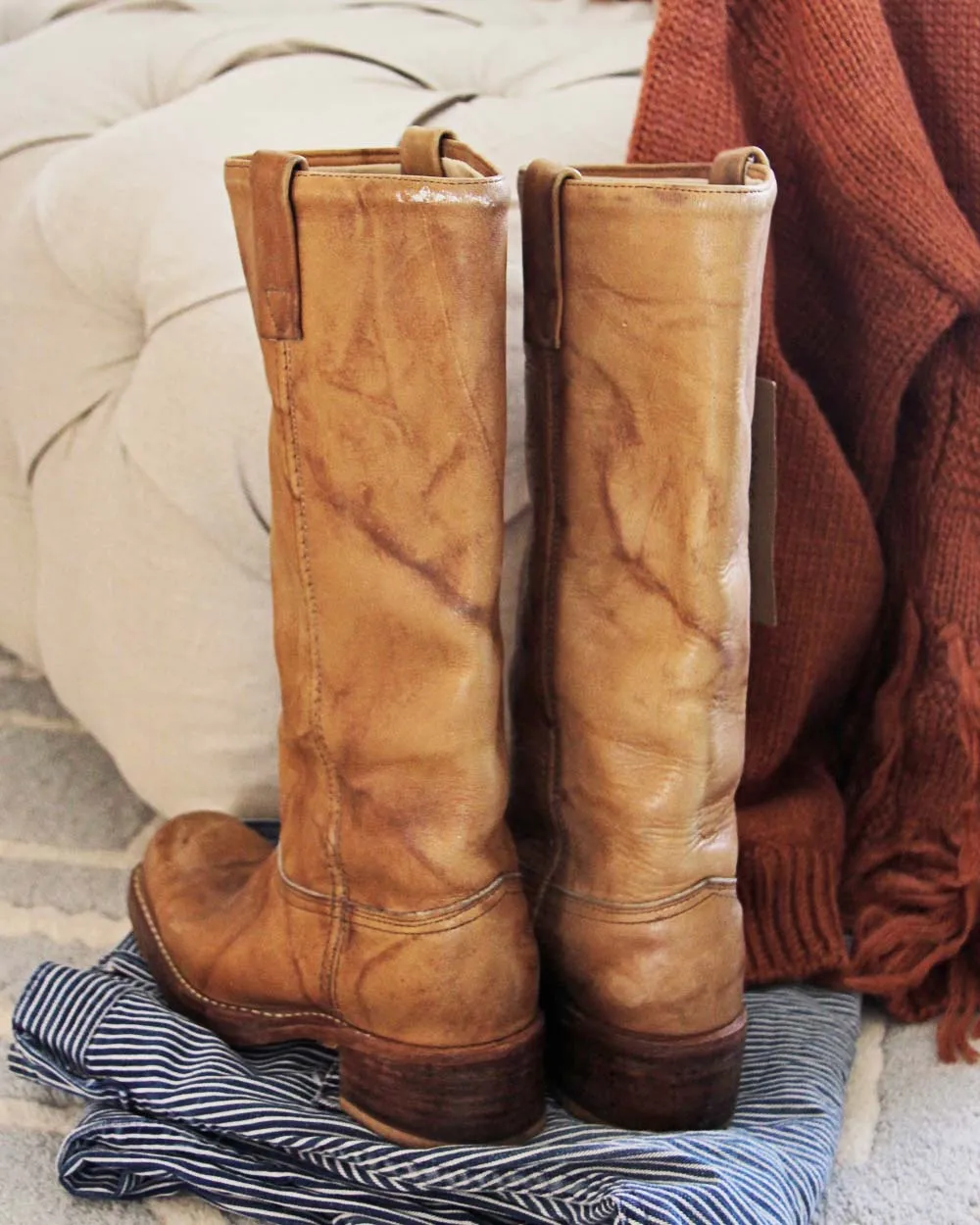 Vintage Marbled Campus Boots