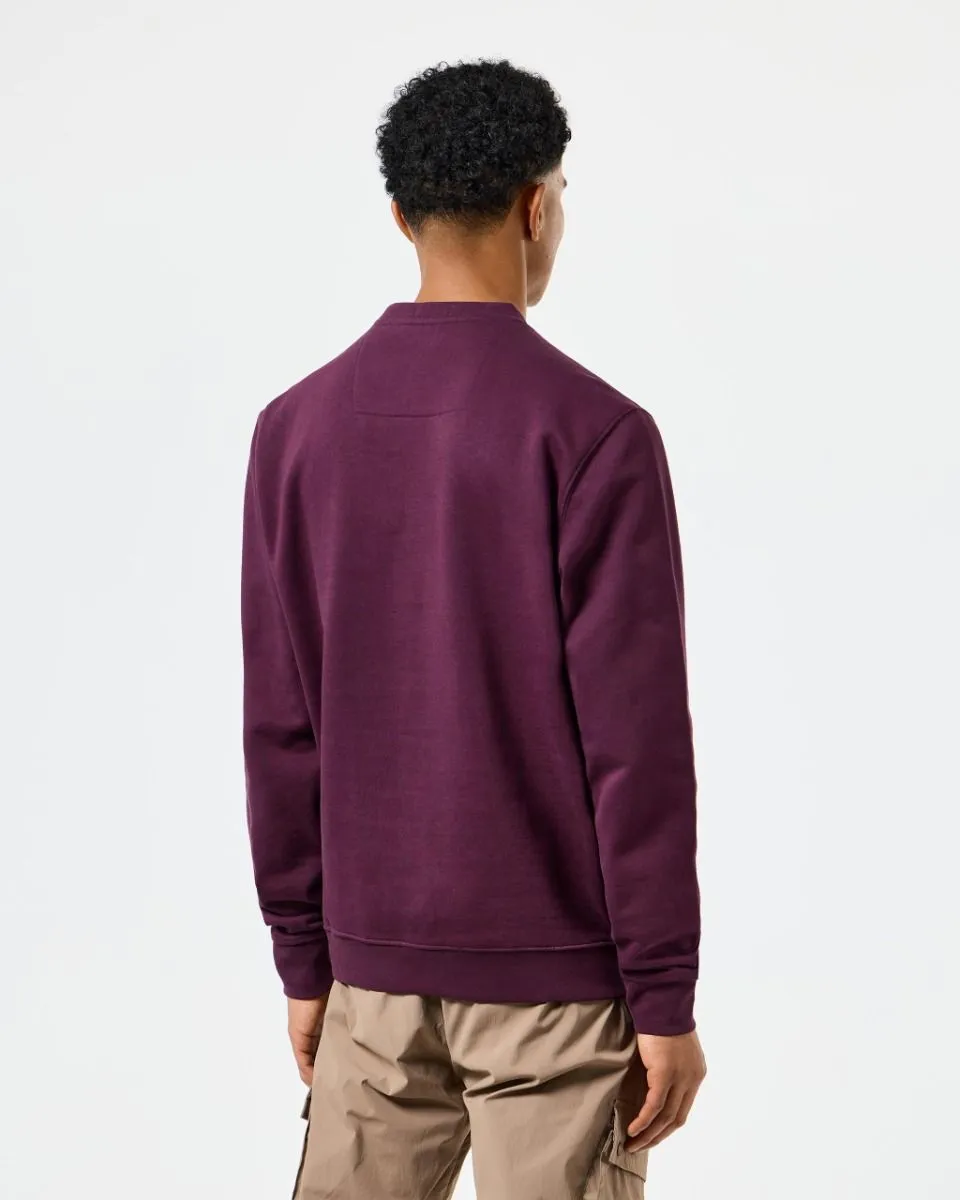 Weekend Offender Ferrer Badge Crew Neck Sweatshirts Acai Berry